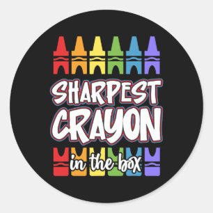 Funny Back To School Clroom Teacher Sharpest In Bo Classic Round Sticker