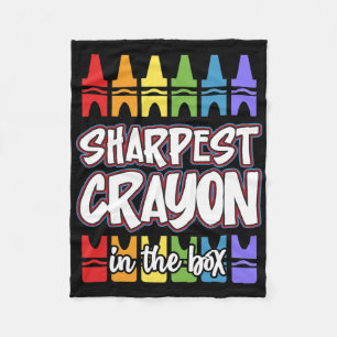 Funny Back To School Clroom Teacher Sharpest In Bo Fleece Blanket