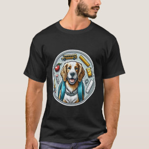 Funny Back To School Flat-Coated Retriever Dog Boy T-Shirt