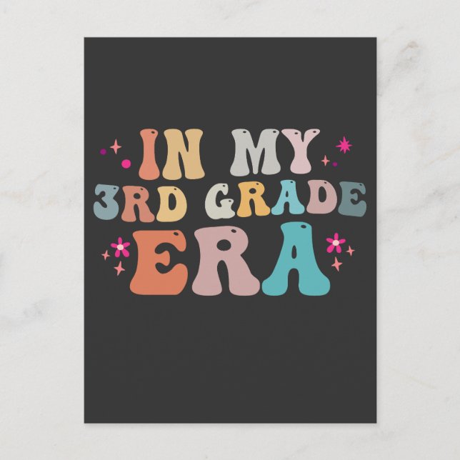 Funny Back to School In my 3rd Grade Era Teacher  Postcard (Front)
