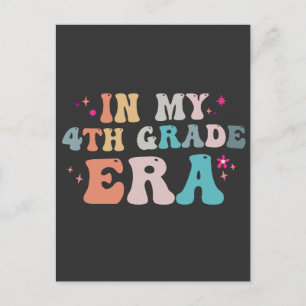 Funny Back to School In my 4th Grade Era Teacher   Postcard