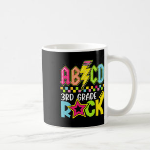 Funny Back To School Lightning Bolt 3rd Grade Rock Coffee Mug