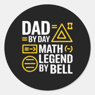 Funny Back To School Mathematics Lover Algebra Tea Classic Round Sticker