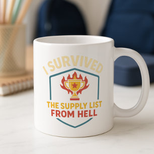 Funny Back to School Mug; Surviving the Supply Coffee Mug