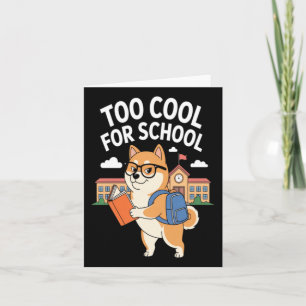 Funny Back To School Nerdy Dog Card