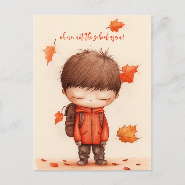 Funny Back to School Postcard (Front)