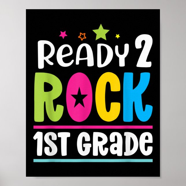 Funny Back To School Student Teacher Ready 2 Rock  Poster (Front)
