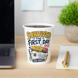 Funny Back to School Teacher Shirt Paper Cups