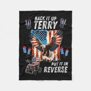 Funny Back Up Terry Put It In Reverse Firework 4th Fleece Blanket