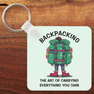 Funny Backpacking Key Ring