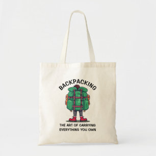 Funny Backpacking Tote Bag
