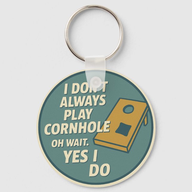 Funny Backyard Game Enthusiast Cornhole Player Key Ring (Front)