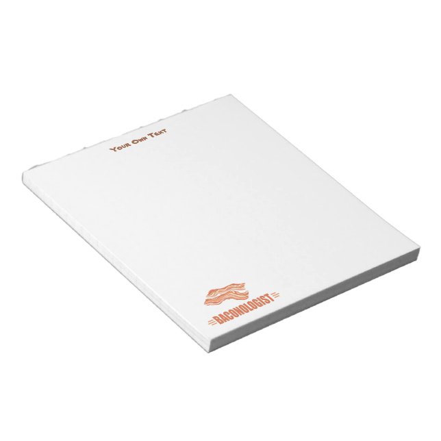 Funny Bacon Baconologist Notepad (Angled)