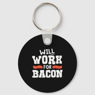 Funny Bacon Design For Men Women Boys Girls Pork B Key Ring