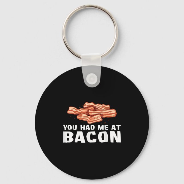 Funny Bacon Design For Men Women Boys Girls Rk Bac Key Ring (Front)