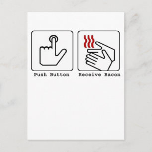 Funny Bacon Dryer Postcard