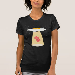 Funny Bacon Egg Abducting Breakfast Food T-Shirt