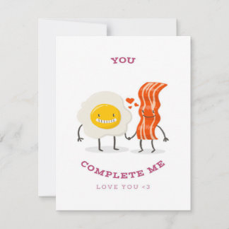 Funny Bacon Egg Complete | Best Gift For Student Invitation