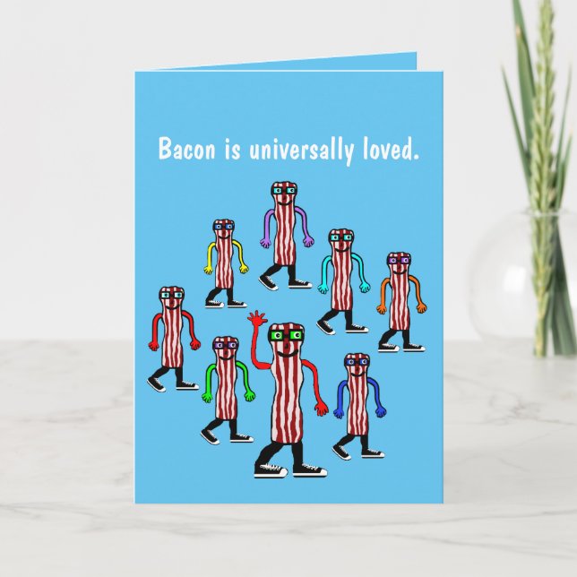 Funny Bacon Get Well Soon Card Gift (Front)