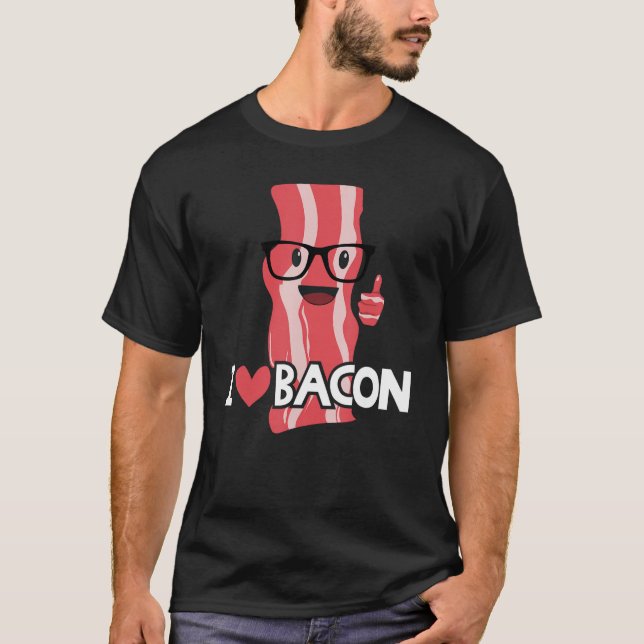 Funny Bacon Gift For Kids Boys Girls Cool Geeky I  T-Shirt (Front)