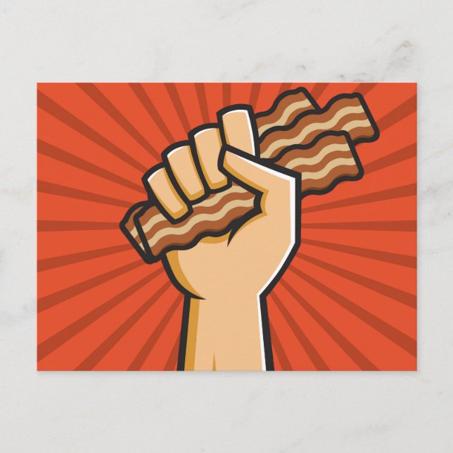 Funny Bacon Lover Design Postcard (Front)