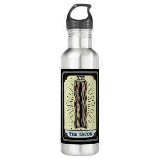 Funny Bacon Tarot Card 710 Ml Water Bottle
