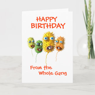 Funny Bacteria greeting card