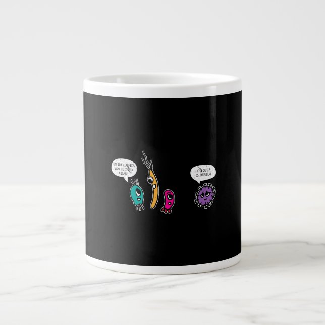 Funny Bacteria Pun Biology Science Biologist Large Coffee Mug (Front)