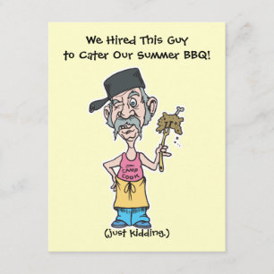 funny bad camp cook summer BBQ party Invitation