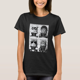Funny Bad Cats Line-up Shots 03 T-Shirt