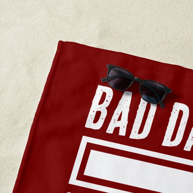 Funny Bad Dad Joke Loading Beach Towel (In Situ)