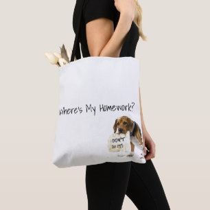Funny Bad Dog Puppy I Didn't Do It Tote Book Bag