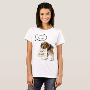 Funny Bad Dog Puppy Where's My Shoe T-Shirt
