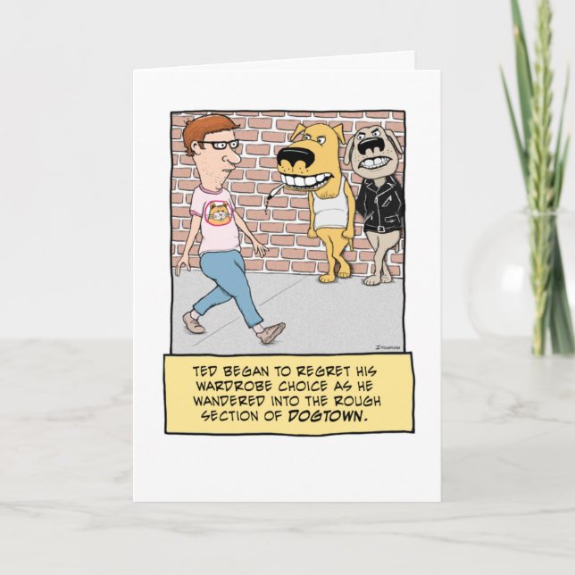 Funny Bad Dogs Birthday Card (Front)