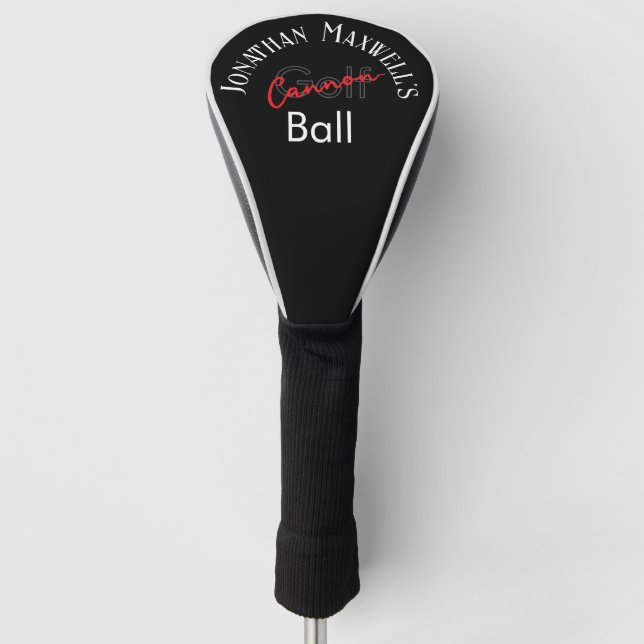 Funny Bad Golfer Below Par Typography Custom Names Golf Head Cover (Front)