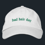 Funny Bad Hair Quote Trendy Unique Custom Lazy Embroidered Hat<br><div class="desc">Make a statement with this trendy embroidered baseball cap featuring a funny quote about bad hair days and a lazy vibe. The text and thread colour can be fully customised, making it the perfect accessory for those who love humour, casual style, and a laid-back approach to life. Great as a...</div>