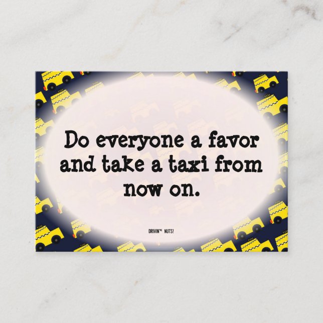 Funny Bad Parking Note Business Card (Front)