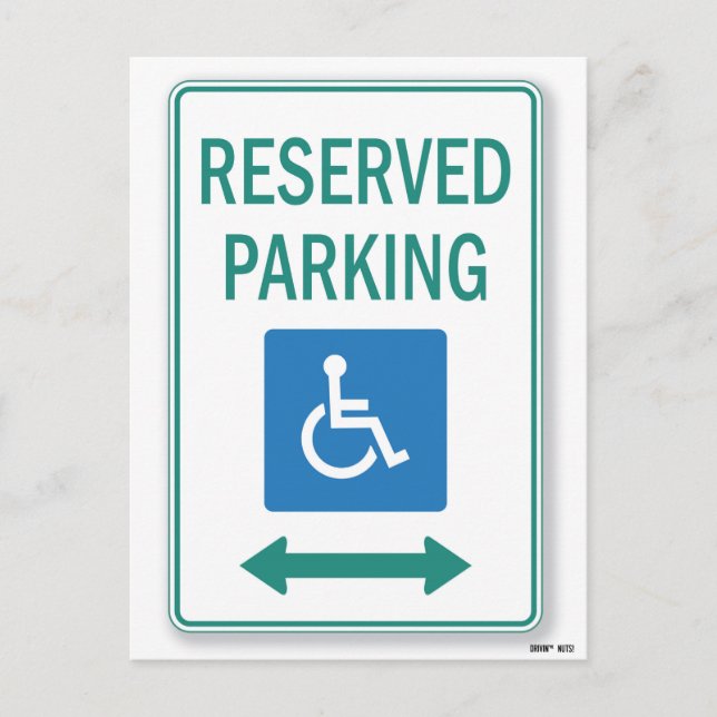 Funny Bad Parking Note Postcard (Front)