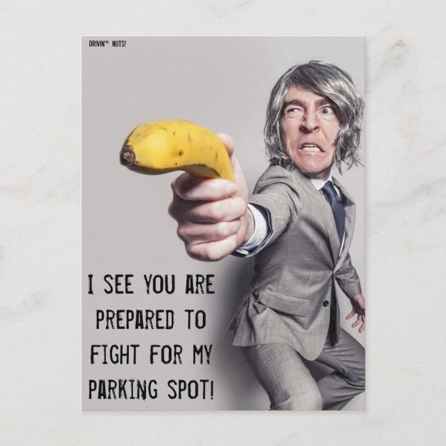 Funny Bad Parking Note Postcard (Front)