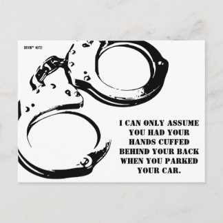 Funny Bad Parking Note Postcard