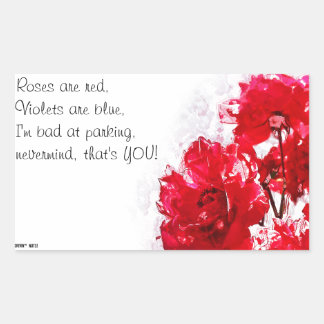 Funny Bad Parking Note Rectangular Sticker