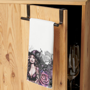 Funny Bad Witch Energy Tea Towel