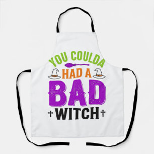 Funny Bad Witch Halloween Quote Vector Design_1 Apron