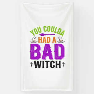 Funny Bad Witch Halloween Quote Vector Design_1 Banner