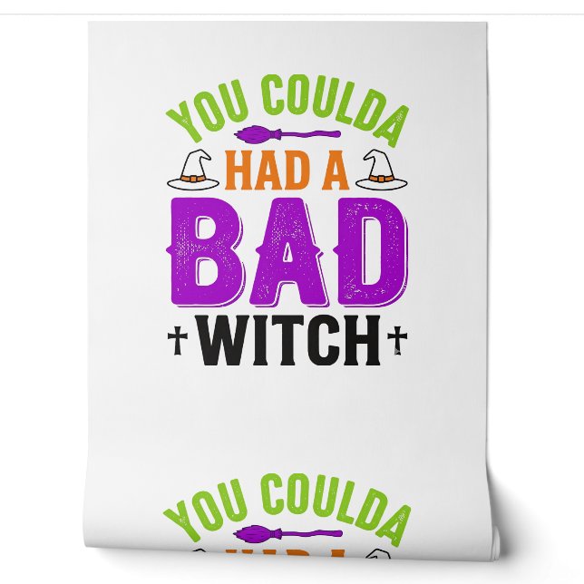 Funny Bad Witch Halloween Quote Vector Design_1 Wallpaper (Unrolling)