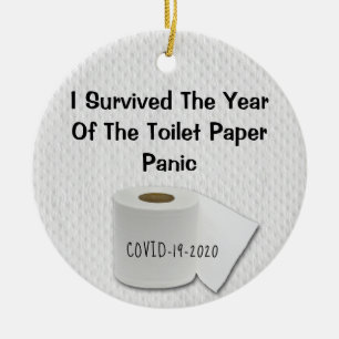 Funny Bad Year Toilet Paper 2020 Christmas Ceramic Ornament