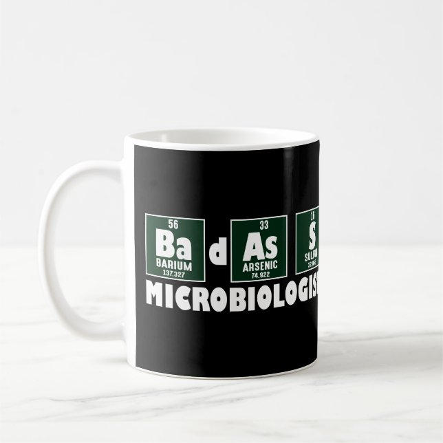 Funny Badass Microbiologist Coffee Mug (Left)