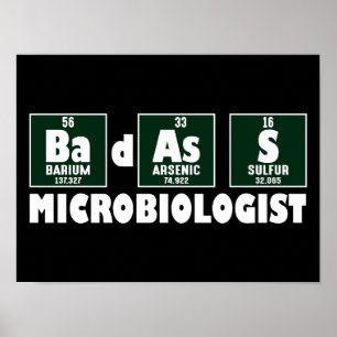 Funny Badass Microbiologist Poster