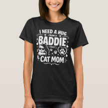 Funny Baddie Cat Mum Quote Cute Black Cat Lover