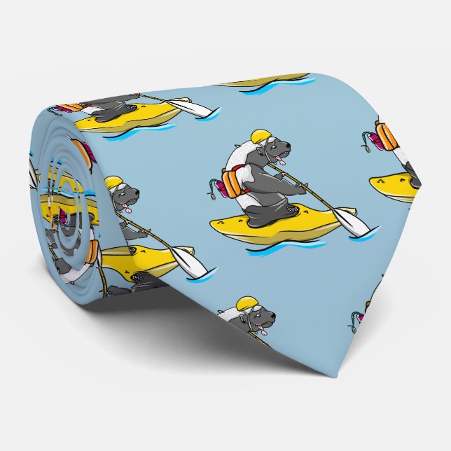 Funny Badger in a boat Tie (Rolled)
